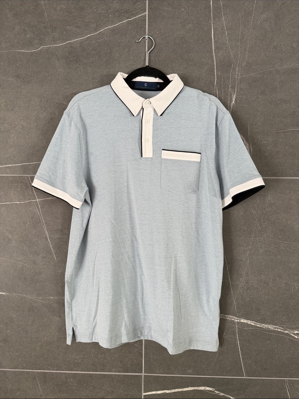 Extracurricular Polo with Contrast Collar and Pocket Trim - Men’s Medium- NEW